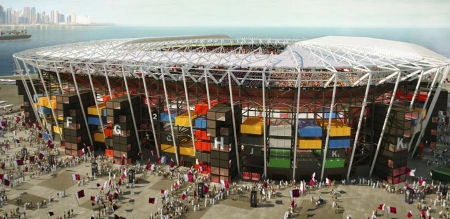 In Qatar il Primo Stadio Ecosostenibile Fatto di Container Riciclati