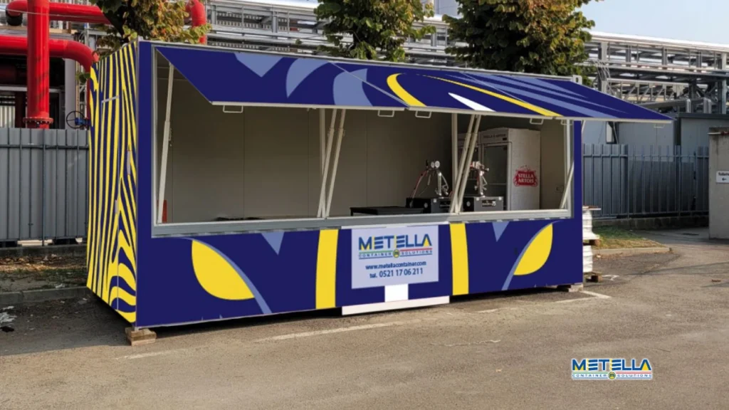 Chiosco bar modulare brandizzato per eventi e manifestazioni