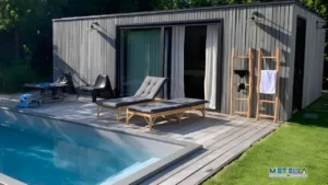 Modulo Container da 30 metri quadri con piscina e giardino privato