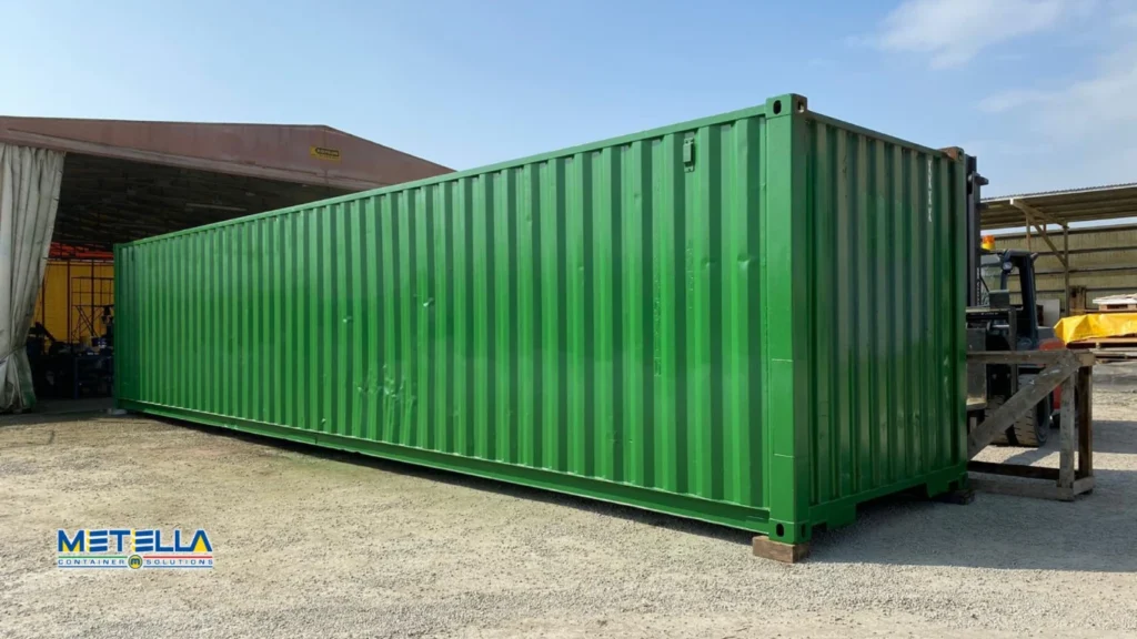 Modulo marittimo verde per deposito materiali