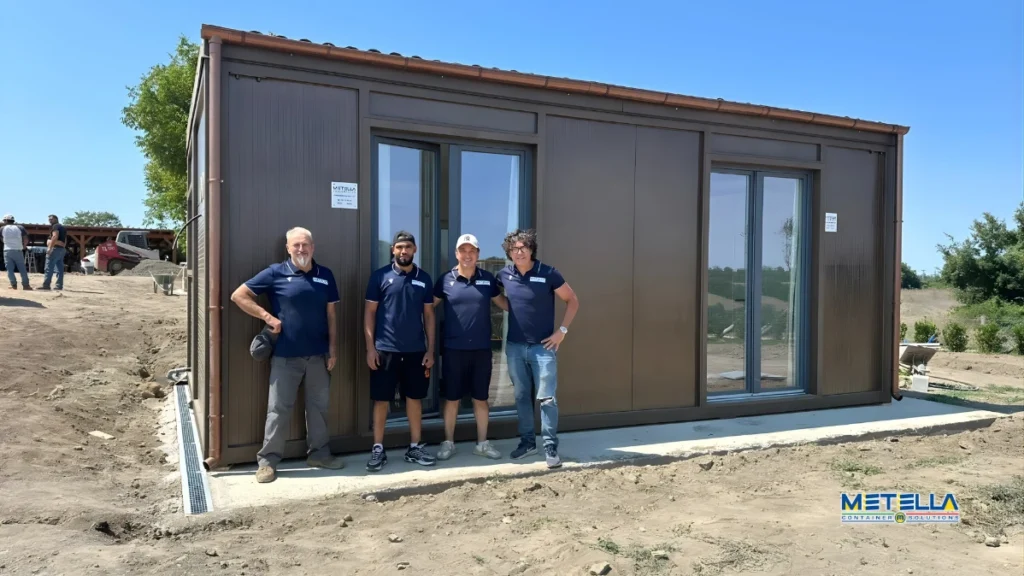 Container abitativo con isolamento termico e acustico consegnato presso un nostro cliente.