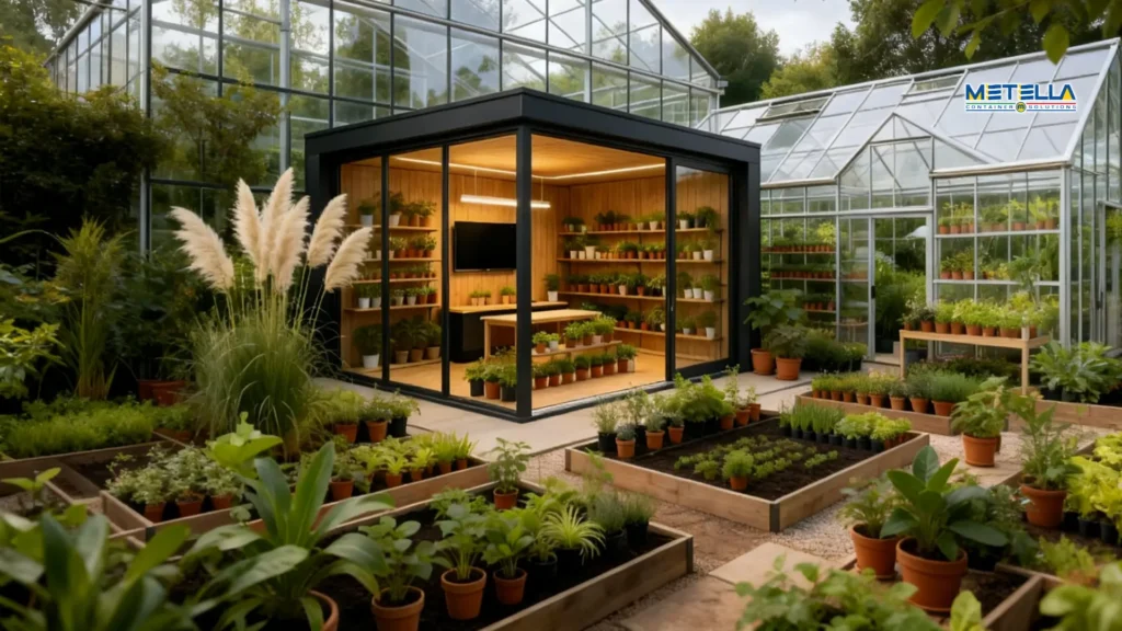 Dehors strutturato ad uso serra per collocare piante di qualsiasi tipologia, all'interno presente anche tv e bancone per visite turistiche