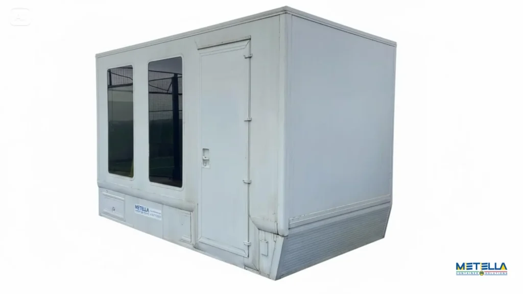 Ambulatorio/ufficio in pronta consegna con doppia porta di ingresso e doppia finestra vetrata