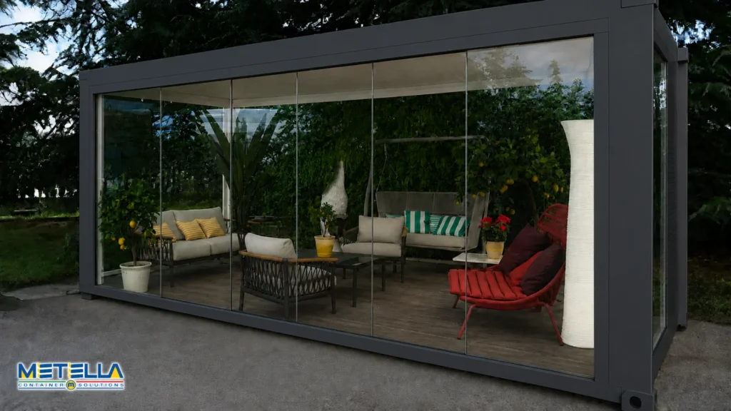 dehors da esterno per giardino con sala relax