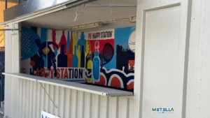 modulo bar apertura frontale, con vista interna al modulo chiosco