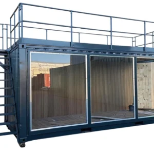 modulo fieristico vetrato con terrazza panoramica