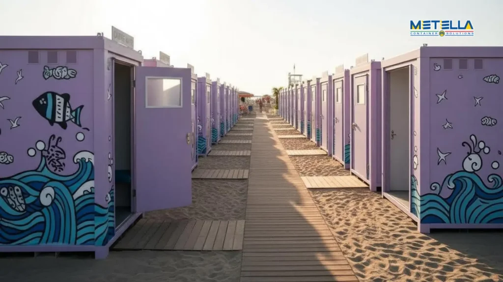 cabina spogliatoio da spiaggia per stabilimento balneare