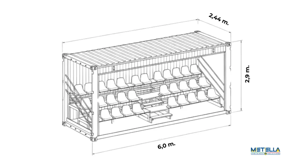scheda tecnica tribuna 6 metri