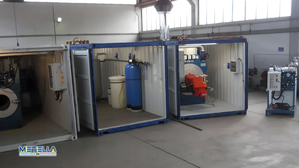 tre container shelter tecnico industriale