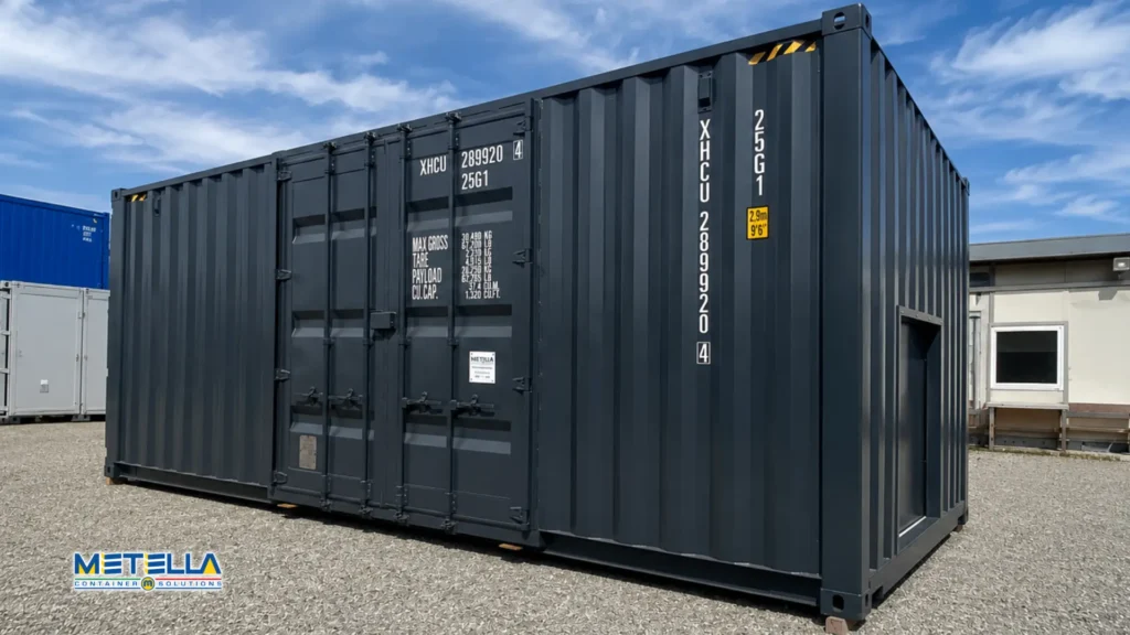 shelter tecnico con pistoni e doppia finestra apribile