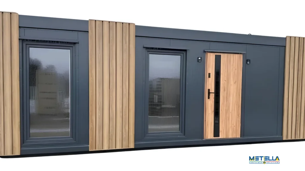 modulo abitativo 9x3 esterno rifinitura in legno