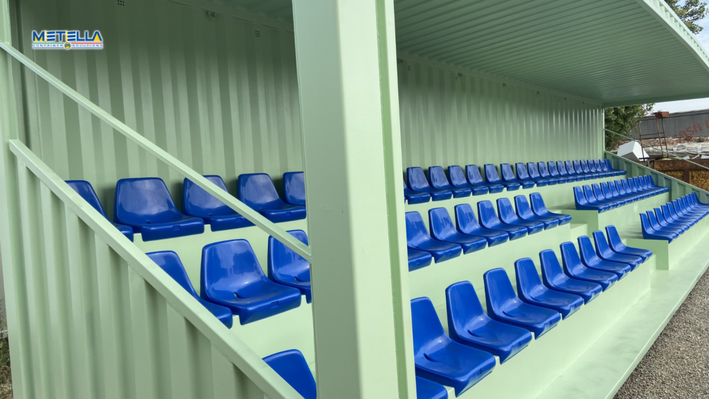 tribuna verde parapetti 72 posti 12 metri