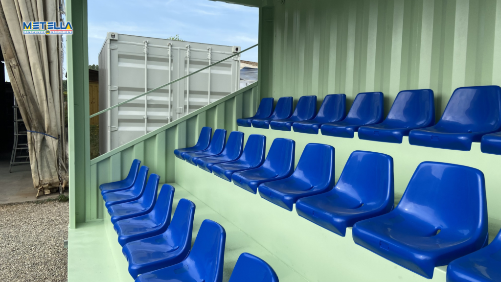 tribuna verde seggiolini 72 posti 12 metri