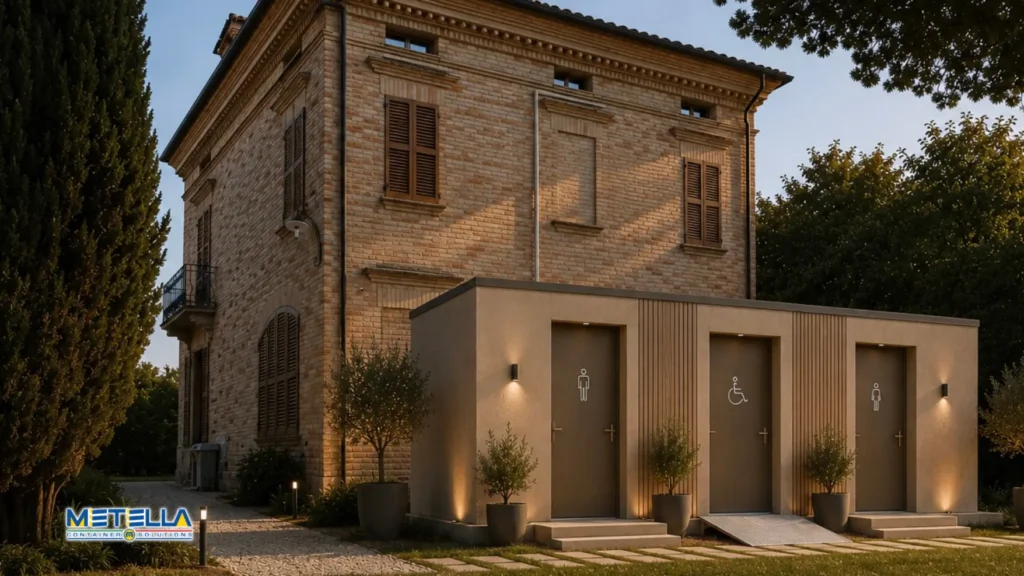 triplo bagno uomo, donna, disabile personalizzato villa