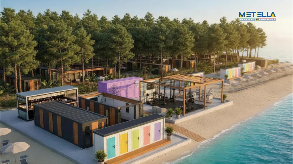 villaggio completo di spiaggia e abitazioni
